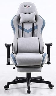 Adjustable game chair Blitzed 6668 with high quality metal structure with lumbar support, retractable footrest and adjustable armrest (juno_Gray).. DIAYTAR NIGERIA brings the market to your fingertips with affordable prices and swift delivery services.