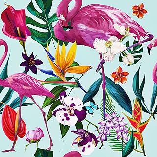 Pink Flamant Bird Wallpaper To Take off and stick 60 x 300 cm, Floral Floral Floral Floor Wallpaper, Bedroom, Plable Plastic Plastic Blue Vintage Leaf, Wallpaper, Wardrobe, Vinyl Film.. Shop with confidence at DIAYTAR NIGERIA, offering thousands of products with budget-friendly shipping.