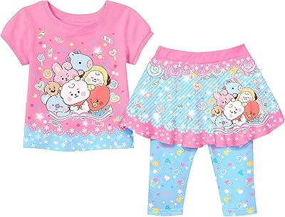 K-19 t-shirt and 3 4 skirt with printed leggings underwear for girls.. DIAYTAR NIGERIA makes quality accessible to all with our affordable prices and quick delivery service.