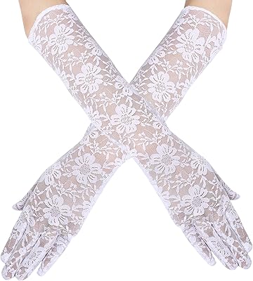 Long lace wedding gloves, wedding gloves, luxury wedding dresses, wedding gloves, wedding and opera accessories from the 1920s for women.. Experience the joy of convenient shopping with DIAYTAR NIGERIA's vast selection and quick delivery service.