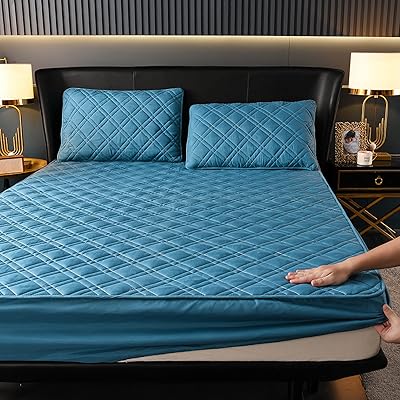Bagen sheets, thick quilted bed sheet with elastic band, luxury velvet mattress cover, Queen King size, in breathable padded blanket, 160 x 200 + 25 cm.. Shop across boundaries with DIAYTAR NIGERIA's comprehensive catalog delivered nationwide at budget rates.