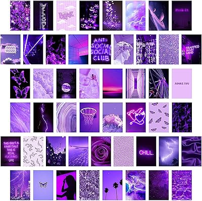 Alikdon 50 pieces of aesthetic purple wall images set of 4x6 inch.. DIAYTAR NIGERIA bridges the gap between desire and affordability with nationwide delivery in under 8 days.