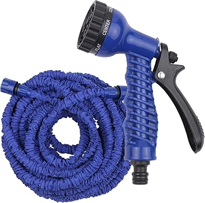 Mobody 3x Extensible watering pipe with nozzle 7 functions (50 feet/15 m, blue).. DIAYTAR NIGERIA: Where every purchase is affordable and delivery is always within a week.