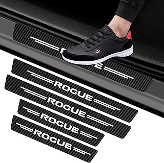 Car door door threshold protectors for Nissan Rogue, 4 sticking sticking in reflective carbon fiber for carbon carbon decoration, anti-scratch, anti-salety and waterproof.. Experience the DIAYTAR difference with our vast product selection and delivery within 5-8 days.