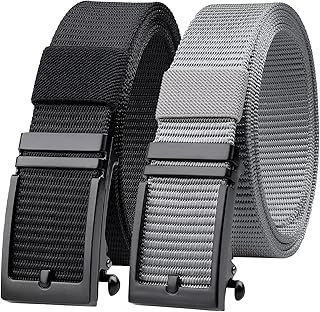 Golf belt, set of 2 nylon ratchet belts, relaxed men's adjustable belts with automatic sliding loop.. Unlock endless possibilities with DIAYTAR NIGERIA's affordable marketplace and reliable delivery service.