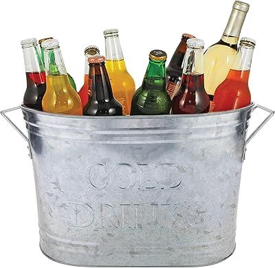 Jumeaux ice buckets for cold drinks galvanized metal tank cooler.. Shop smarter with DIAYTAR Nigeria — from household essentials to electronics, we have everything you need. Plus, our delivery is fast, secure, and arrives between 5 and 8 days.
