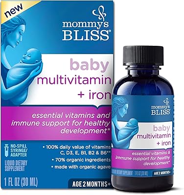 Mammy's Bliss Multivitamin + Iron, daily essential vitamins to support the immune system, healthy growth and bone development*, from 2 months, 30 ml, liquid.. DIAYTAR NIGERIA makes luxury accessible with our affordable prices and dependable delivery service.