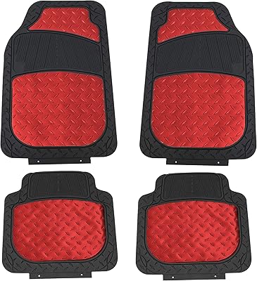 Universal red car floor mat resistant to climate for protection.. DIAYTAR NIGERIA: Where thousands of products meet affordable prices and reliable 5-8 day delivery.