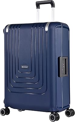 Ultra light eminent travel baggage, thick and solid in pp with 4 double wheels, TSA lock and adjustable handle, dark blue, 28 -inch luggage.. DIAYTAR NIGERIA makes online shopping accessible with our comprehensive platform and prompt delivery service.