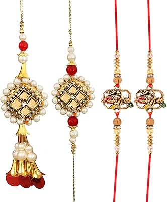 Lumba Rakhi tidal ribbons with brother | Lot of 2 card.. Your complete shopping companion, DIAYTAR NIGERIA offers extensive selection delivered within the week.