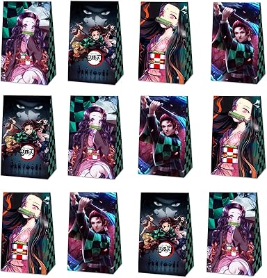 12 pieces bags of festival gifts Demon Slayer for anime fans, birthday party decorations, candy supplies, party supplies for themed festive decorations.. DIAYTAR NIGERIA transforms how Nigerians shop with our affordable prices and dependable shipping times.