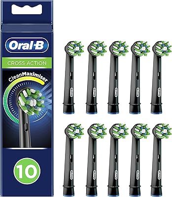 Oral-B Crusction electric toothbrush with clean maximizer technology, tilted hairs for deeper elimination of dental plaque, pack of 10, suitable for mailbox, black.. Shop with confidence at DIAYTAR NIGERIA, offering extensive product variety with nationwide delivery.