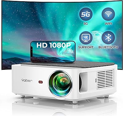 Yaper 5G WiFi 9500L Bluetooth Original FHD 1920x1080p projector, 4p/4d Keystone 4K support and zoom, LCD video projector portable for the house and the exterior for iOS/Android/PS5/PPT.. Nigeria's favorite online shopping platform, DIAYTAR offers unbeatable prices and delivery within a week.