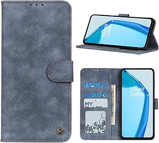 Hongxinyu OnePlus 9 case, PU leather flap wallet with magnetic clasp, fine rear shell and integrated card slit and crutch for OnePlus 9 (blue).. DIAYTAR NIGERIA combines extensive product options with budget-friendly prices, delivered in 5-8 days.