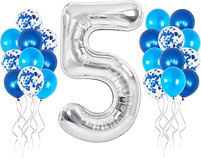 Ball number 5 Silver for 5th anniversary Grand 40 "| Aluminum balloon.. Discover the perfect shopping experience with DIAYTAR NIGERIA's vast selection and prompt delivery service.