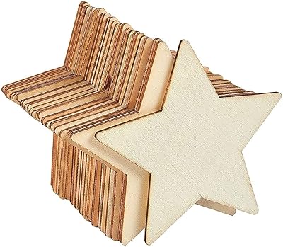 Wooden stars for manual work cuts (38 "24 pieces).. Your everyday shopping destination, DIAYTAR NIGERIA offers quality and value delivered within days.