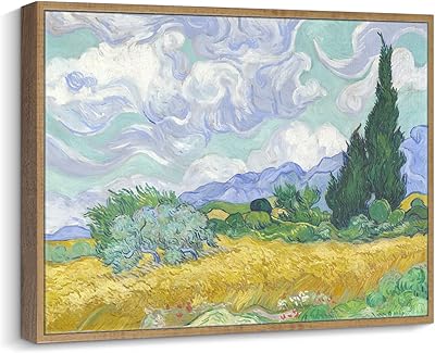 Kariwat farm wall interior decoration wheat field with cypress by van.. DIAYTAR NIGERIA: Where shopping meets satisfaction with affordable prices and reliable 5-8 day shipping.