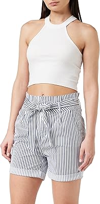 Bermuda high cotton waist and polyester eva vm vero moda for women with belted belt and open front pockets of vero moda, always in stock, several colors, size xs.. DIAYTAR NIGERIA redefines convenience with our vast product selection and swift nationwide delivery.
