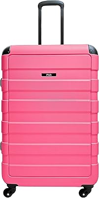 Suitcase in light hold for 20 kg bag - rigid SPINNER baggage for travel | ABS baggage with 4 casters (pink, 24 inch (61 cm)).. DIAYTAR NIGERIA: Where shopping dreams come true with budget-friendly prices and nationwide shipping.