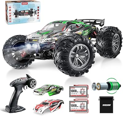 Hosim RC Car 1:16 SCALE 2847 RC Monster Truck remote-controlled broom, all terrain 4WD high speed 52 km/H Tout-terrain waterproof/antichoc/anti-slip 2.4g radio controlled RTR hobby car (green).. DIAYTAR NIGERIA makes online shopping accessible with our comprehensive platform and prompt delivery service.