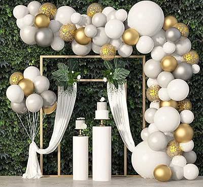 Mother Anna 136 Pieces Kit d'Arche de Garlande Ballons White Kit in latex.. Your ultimate shopping destination, DIAYTAR NIGERIA combines extensive selection with affordable shipping.