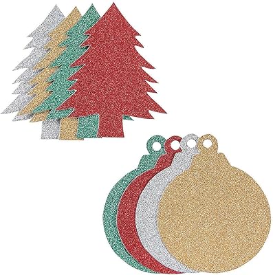 Christmas shapes in glitter paper (48 pieces) - crafts for children and funny activities at home.. Shop for everything you need at DIAYTAR NIGERIA, with budget-friendly prices and quick delivery.