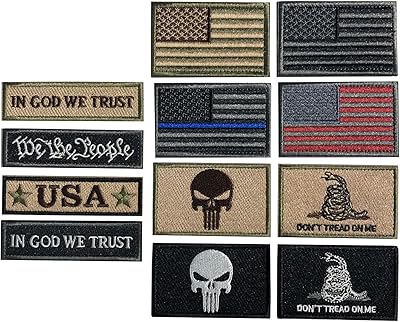 Set of fine blue tactical patches American flag for hats, bags, backpacks, tactical vest and military uniform (D-US patch of 12 pieces).. DIAYTAR NIGERIA revolutionizes e-commerce with our affordable prices and dependable delivery timeframes.