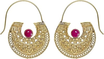 Tribal Creole Creole Earms in Copper, Copper and Precious Stones with Fleur Dot Appo.. Fast. Reliable. Affordable. DIAYTAR Nigeria is all that and more.