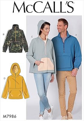 McCall's Patterns McCall Men's and Women's Jacket, S-L sizes, points of points, matching, white.. DIAYTAR NIGERIA: Transforming online retail with affordable prices and consistent 5-8 day nationwide delivery.