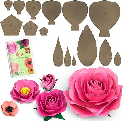 Set of models of poppy paper (4 rose patterns, 1 "-18").. Order today, receive this week — shopping with DIAYTAR Nigeria is that simple.