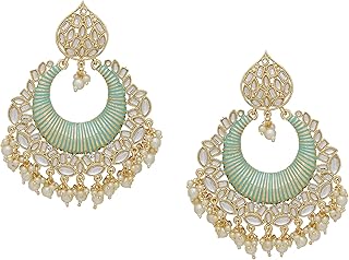 Pendant earrings with growing water green pattern for women of shusha, metal, unknown.. DIAYTAR NIGERIA: Your affordable gateway to thousands of products delivered within a week.