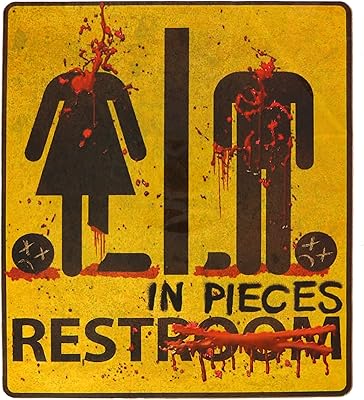 Bloody Skeleteen toilet panel - Halloween bathroom decoration, haunted house and horror party - removable, adheres to most surfaces, is clean.. DIAYTAR NIGERIA: Where shopping dreams become reality with budget-friendly prices and prompt delivery.