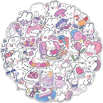 Kawaii rabbit stickers for girls gift for adolescent adult children stickers waterproof.. DIAYTAR NIGERIA brings the marketplace to your home with budget-friendly prices and nationwide delivery.