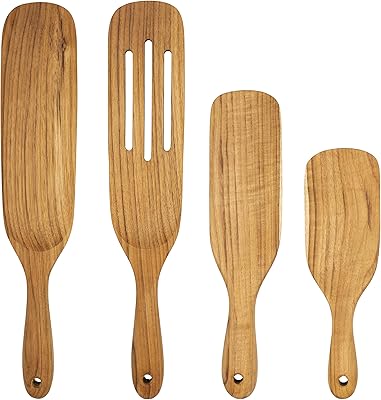 Fay kitchen utensils, 100% natural teak wooden kitchen tools with high resistance to humidity, spatula, spatula and non -toxic wooden ladle, non -stick kitchen pliers.. DIAYTAR NIGERIA: Bridging the gap between consumers and quality products with affordable nationwide shipping.