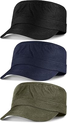 Package of 3 cadet hats from the army, adjustable flat caps cadet hat.. Shop from anywhere in Nigeria and receive your DIAYTAR purchases at affordable prices within a week.