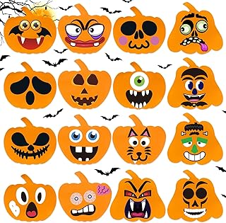 Halloween mousse rmmd mousse craftsmanship for children's Halloween, 18 pumpkin pieces in Halloween foam and 18 pieces of pumpkin facial decoration stickers, art and Halloween craft supplies... Shop everything from A to Z on DIAYTAR Nigeria — delivered nationwide.
