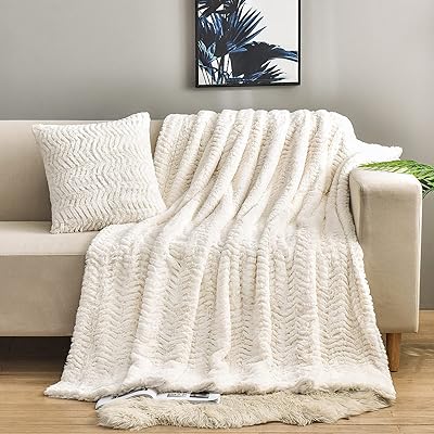 Yusoki luxury double -sided luxury faux fur (without pillows), soft and soft blanket in comfortable and warm plush for sofa, bed, chair, sofa, bedroom, woman, teenager, gift (ivory, 127 x 160 cm).. DIAYTAR Nigeria offers the perfect blend of affordability and efficiency. Shop now and get your products delivered between 5 and 8 days nationwide.