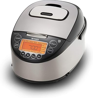 Tiger Corporation Tiger JKT-D10U rice cooker, 5.5 cups (not cooked) in stainless steel, black.. DIAYTAR NIGERIA connects your desires with reality through our affordable e-commerce platform and quick delivery.