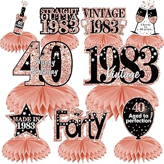 9 pieces 40th anniversary decorations centerpiece in honeycomb for women.. Your trusted marketplace, DIAYTAR NIGERIA offers extensive variety with delivery within 8 days.