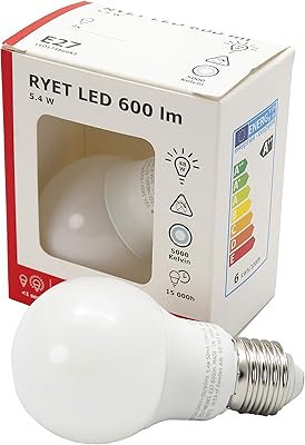 Set of LED Light LED bulbs IKEA RET E27 600 Lumens 5000K, 2 pieces (1).. DIAYTAR NIGERIA: Where affordability meets variety in Nigeria's most comprehensive online marketplace.