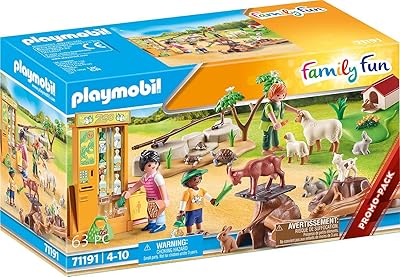 Playmobil Fun Family Petting Zoo 71191 with animals, a rabbit cage, picnics and visitors, a toy for children from 4 years old.. DIAYTAR NIGERIA brings affordable shopping to your fingertips with reliable delivery in less than 8 days.