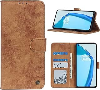 Hongxinyu OnePlus 9 case, PU leather flap wallet with magnetic clasp, fine rear shell and integrated card slit, crutch for OnePlus 9 (Brown).. Shop smart and save with DIAYTAR NIGERIA's extensive product range and 5-8 day delivery guarantee.