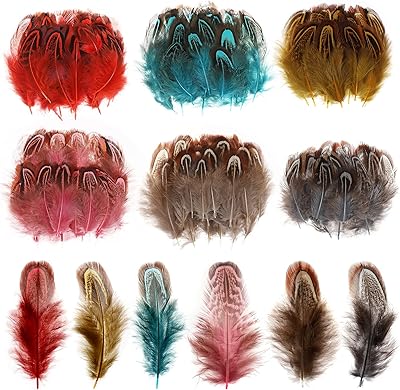 Colorful feathers Castowave 120 Pieces feathers for crafts 6 pheasant colors.. Get top brands at bottom prices, only on DIAYTAR Nigeria.