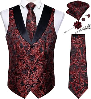 Set of tuxedo costume for men with cardigan and cashmere pattern tie with square pocket and cufflinks.. Shop quality and variety at unbeatable prices on DIAYTAR Nigeria — delivery in under 8 days.