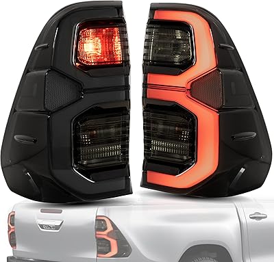 LED Fland Fland Binders Compatible with Toyota Vigo/Hilux 2015-2020 Base, Chassis, Double Cabin, SR, DLX, with start-up traffic lights, not compatible with Hilux Tonka, smoked.. DIAYTAR NIGERIA transforms wishes into deliveries with our affordable and reliable e-commerce platform.
