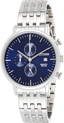 Quartz watch for men with display chronograph and stainless steel bracelet - AN3610-55L, silver, silver, bracelet.. Your new favorite way to shop online — DIAYTAR Nigeria.