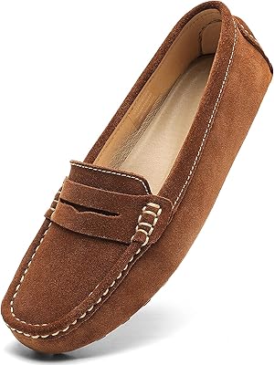 Moccasins Penny relaxed in suede leather for women, conventional flat driving shoes comfortable and easy to wear.. Everything you want, delivered fast — DIAYTAR Nigeria does it better.