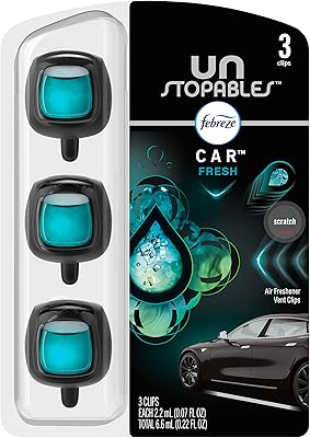 Unstoppable febreze anti-odor car deodorant, car ventilation clip of 7.0 fl oz, pack of 3.. Experience the joy of convenient shopping with DIAYTAR NIGERIA's vast selection and quick delivery service.