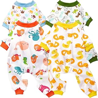 Soft 4 -piece soft pajamas for puppies, dogs, pets, puppies, kittens, Christmas, 4 styles (matching animals, size s).. From essentials to electronics, DIAYTAR Nigeria ships your order in no time.