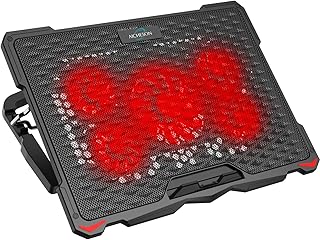 Cooling cushion for laptop with 5 fans up to 17.3 inches, laptop with red LED light and 2 USB, S035red ports.. Transform how you shop with DIAYTAR NIGERIA's vast selection and budget-friendly delivery options.